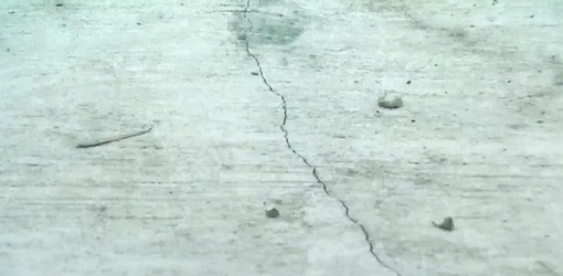 Concrete Defects Identification and Treatment 11 Long Term shrinkage Crack in concrete slab